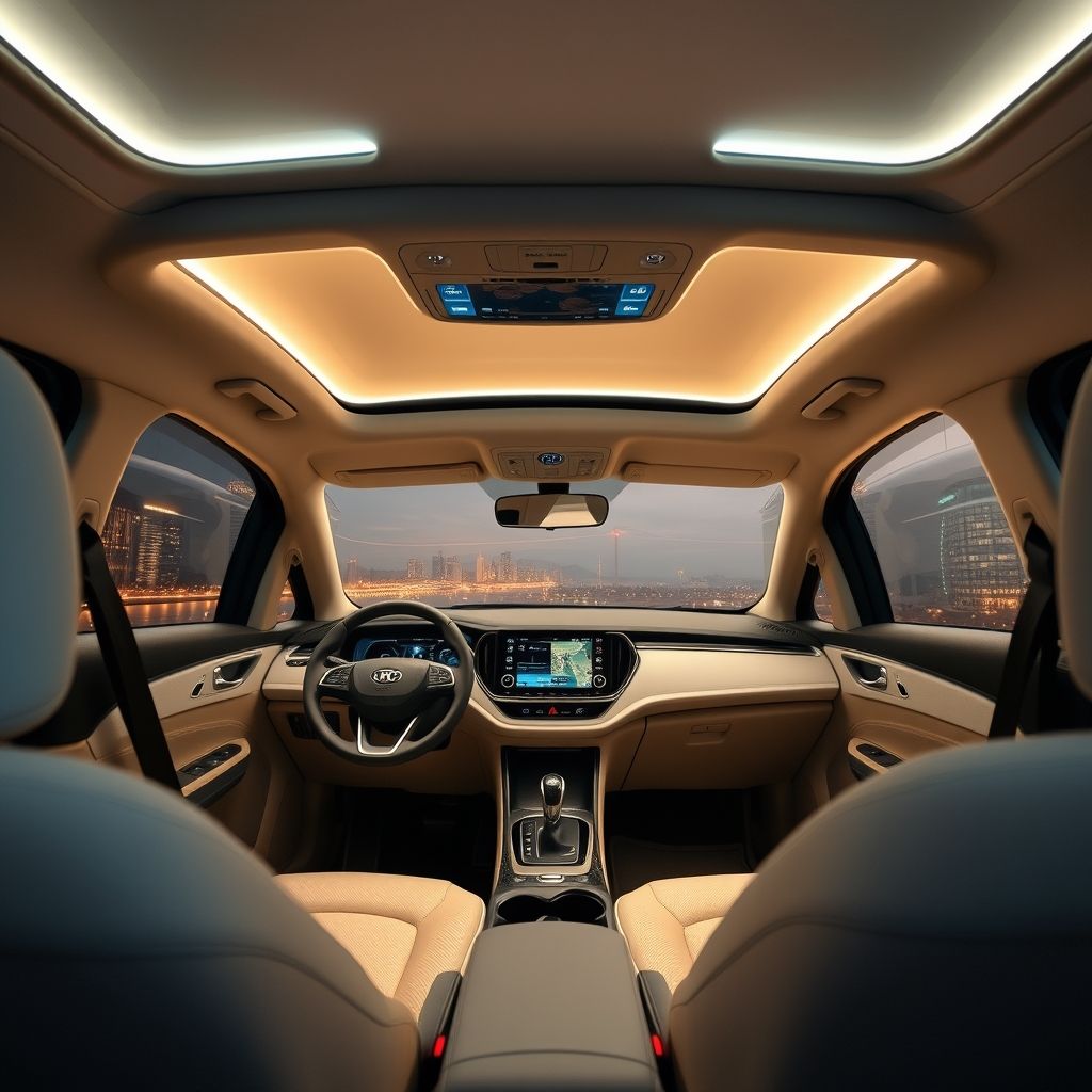 ภายในห้องโดยสาร BYD e7: สะดวกสบาย